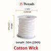 50m&61m Cotton Candle Wick 21-45 Thread Low Smoke ECO-friendly Wicks DIY Making Tool Whole Roll Roller Degrease Candles Wick