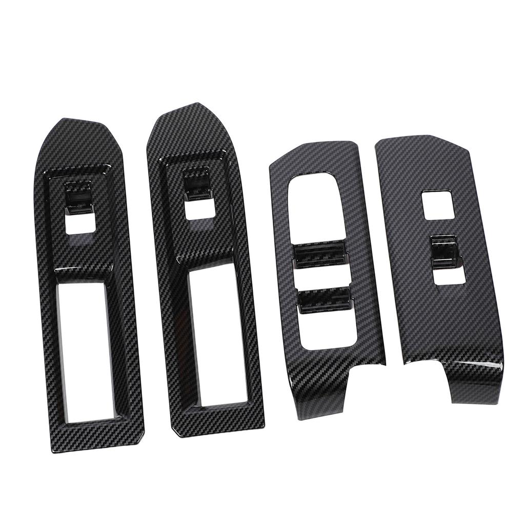 4pcs Window Switch Panel Cover Trim Carbon Fiber Style Interior Decoration Window Control Panel Trim for Tacoma 2024