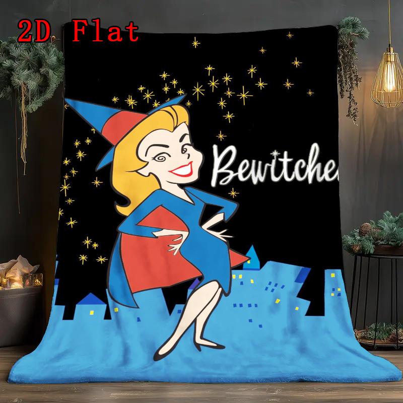 Bewitched 2D Flat Pattern Flannel Blanket High quality All Seasons Warmth and Comfort Perfect for Christmas Gifts.PMT0914111
