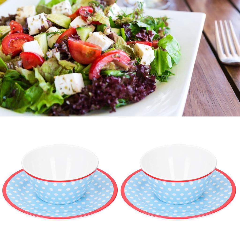 4Pcs Set Salad Fruit Plate Dish Bowl Set Dinnerware Tableware for Home Restaurant Supplies