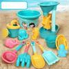 23PCS Summer Beach Set Toys For Kids Digging Sand Plastic Bucket Watering Bottle Shovels Children Beach Water Game Toys Tools