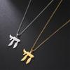  Hebrew Letter Hai Chai Symbol Pendant Necklace Stainless Steel Jewish Sign of Life Necklaces Religious Amulet Jewelry