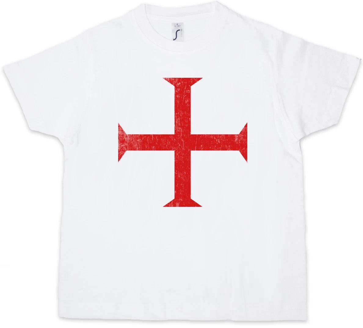TEMPLAR CROSS II Kids Boys kids boys T-Shirt Templer Orden Kreuz Templerorden Ordo Red 160