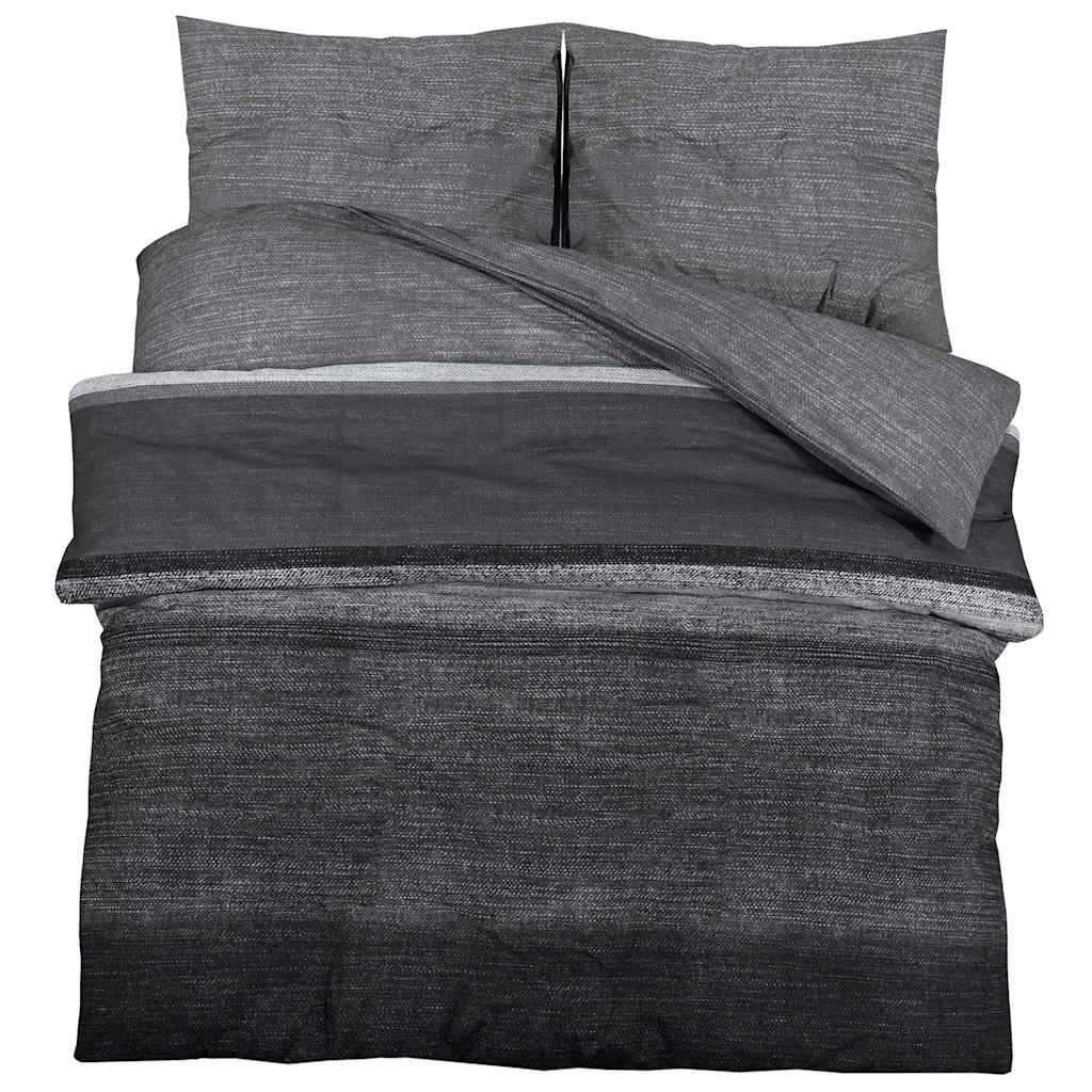Vidaxl Zestaw Pościeli, Ciemnoszary, 225X220 Cm, Bawełna