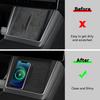 LUCKEASY Car Anti Dirt Pad for Tesla Model Y Launch 2025 2026 Juniper Anti-Slip Mats Mobile Wireless Charging Phone Accessiories