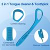 Portable Tongue Scraper Set: 36-Piece Plastic Oral Cleaning and Toothpick Kit