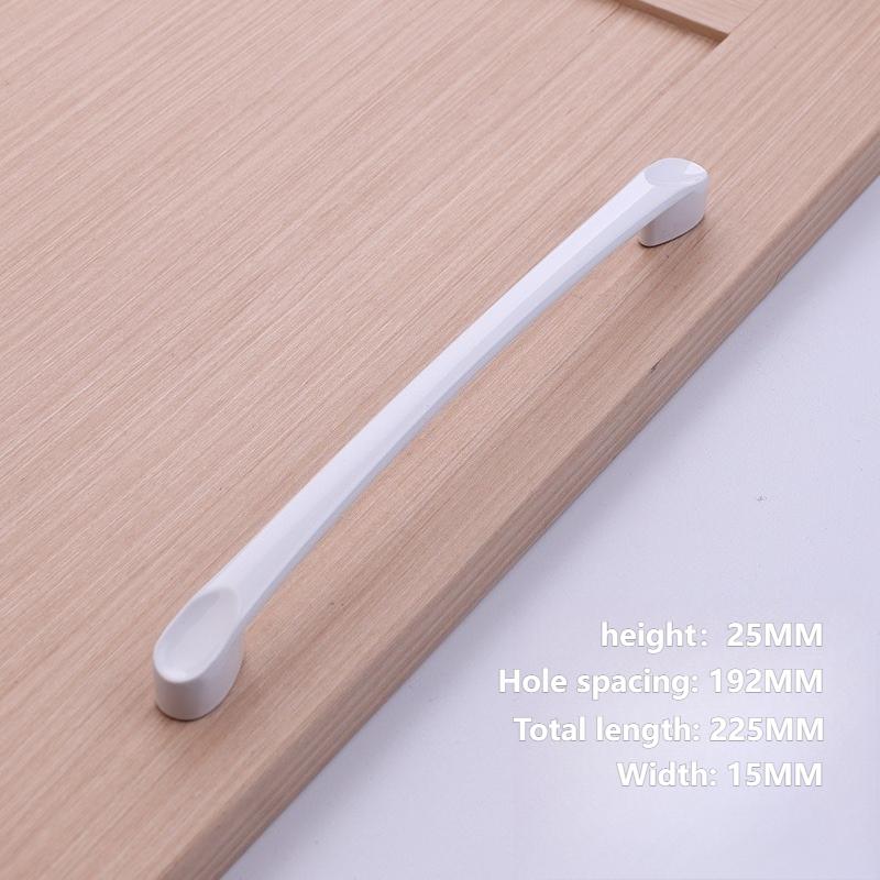 2/6/10pcs White Cabinet Handles & Knobs - Aluminium Alloy Modern Furniture Hardware for Kitchen/Closet/Cupboard/Drawer