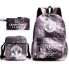 Zaino da Tifoso di Calcio per Bambini e Ragazzi Manchester United Semplice Casual Zaino Giornaliero Borsa a Spalla con Astuccio