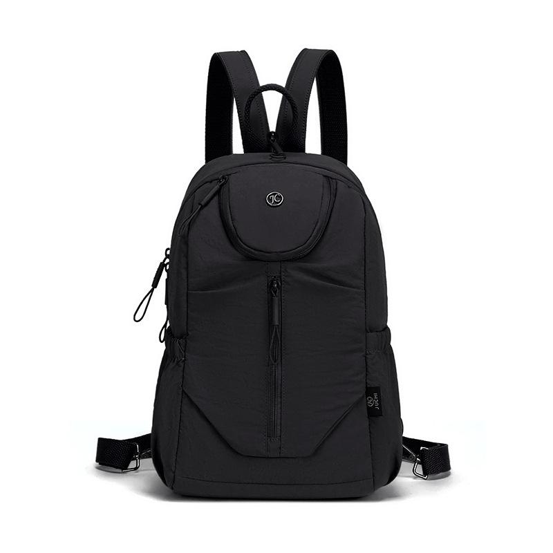 Schoolbag Large capacity breast bag Multifunctional small backpack Short trip bag Women's new solid color small backpack Fashion women's backpack