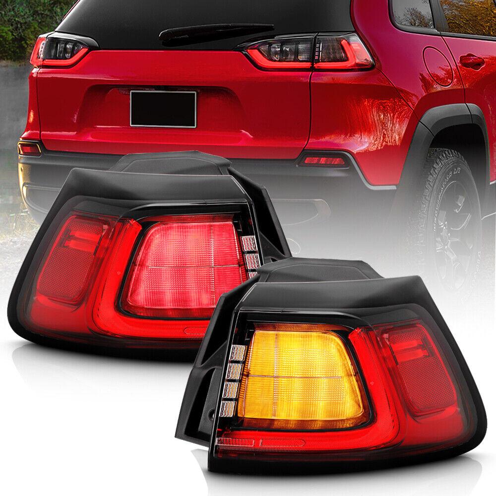 Rear Left & Right Outer LED Tail Lights Brake Lamps For 2019-2023 Jeep Cherokee