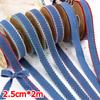 2m Denim Neat-Edged DIY Easy-Cut Ribbon Vintage Fabric Sturdy Accessories Durable Hooked Flexible