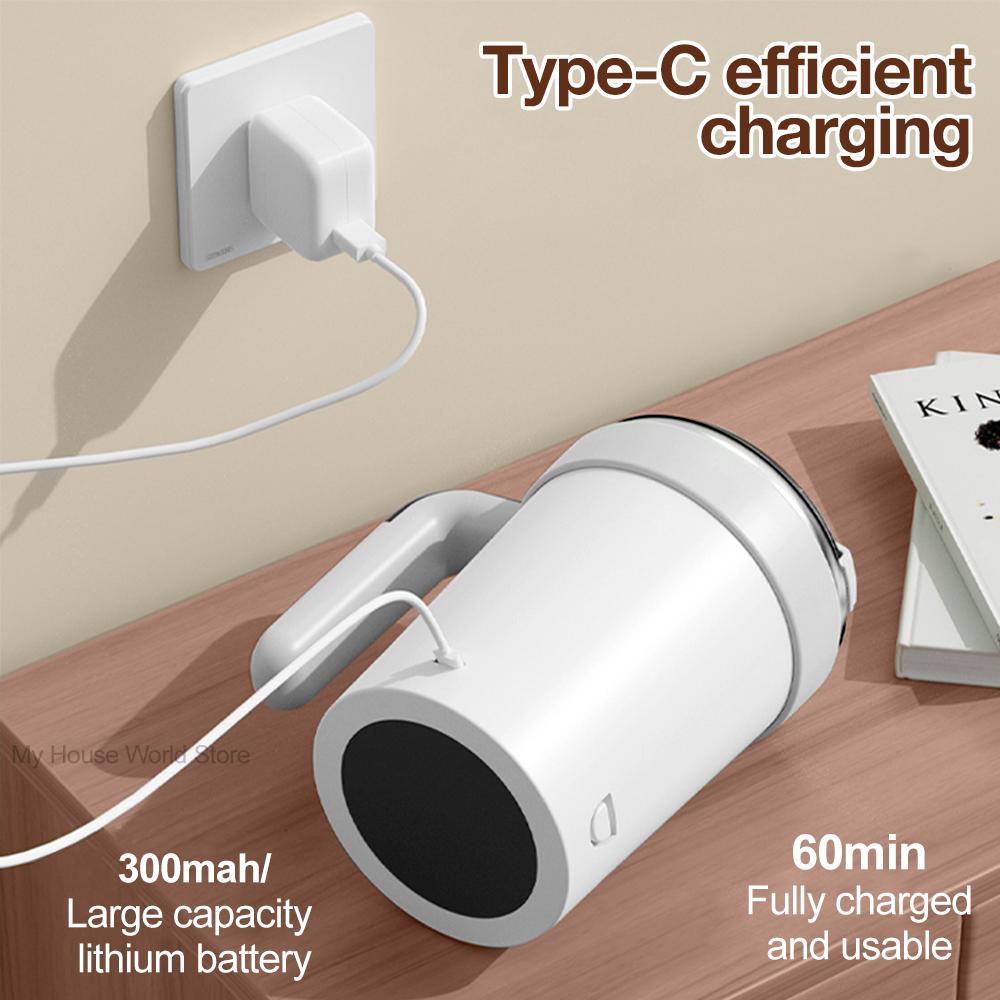 Tazza Miscelatrice Magnetica Automatica da 380ML con Cannuccia e Coperchio Acciaio Inossidabile Impermeabile Elettrica USB Miscelazione Caffè Nuova 2025