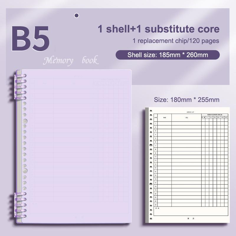 Vokabelheft mit Gedächtniskurven-Planer, 1 Set Blätter-Wortbuch für Schüler, Selbstdisziplin-Tagebuch Schreibwaren Geschenk