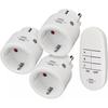 Remote-controlled Sockets - Brennenstuhl - Set of 3 - White - Asymmetrical - Indoor