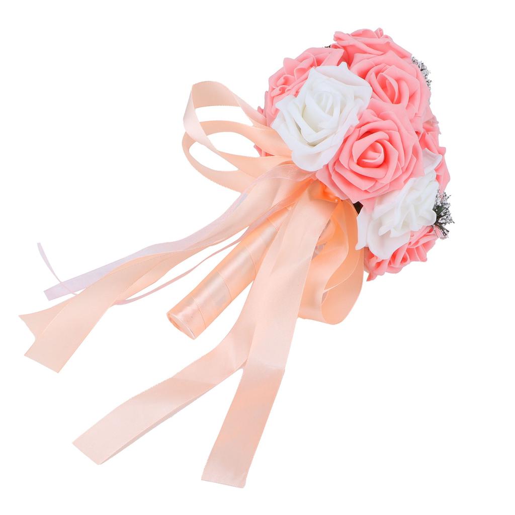 Bridal Bouquet PE Artificial Flowers Bunch for Wedding Stage Office Home Decoration