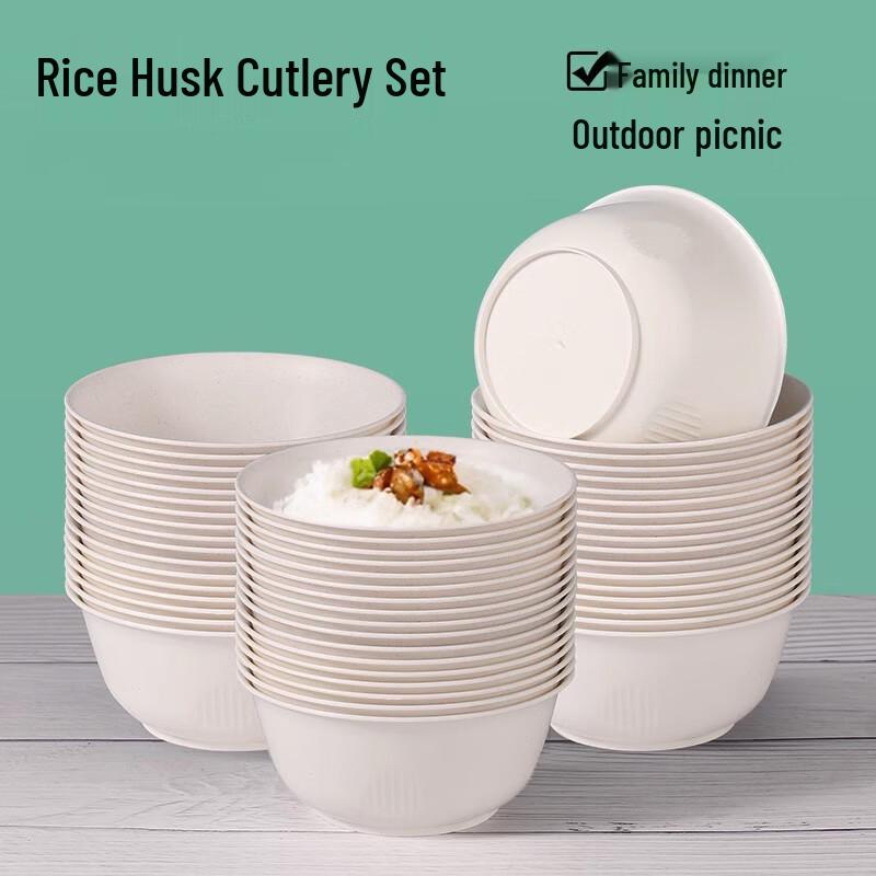 Umweltfreundliche Einweg-Reishülsenschalen