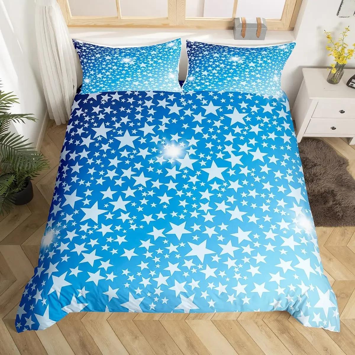 

Cartoon Outer Space Duvet Cover King Galaxy Bedding Set Space Rocket Comforter Cover Microfiber Universe Planets Bedspread Cover EU Single(135*200cm)3pcs