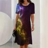New Summer Mid-length Dress 3D Printed Design Casual for Outings and Parties