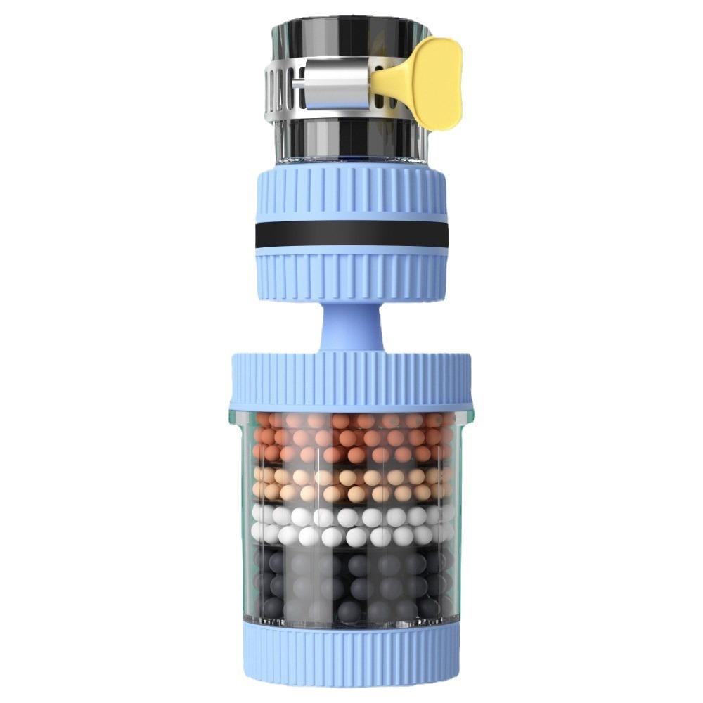 Kitchen Faucet Filter Extension, Rotatable, Detachable and Washable Six-layer Filter Head, Universal Water Splash-proof Filter Nozzle