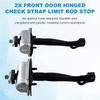 A03Z-2PCS Car Front Door Check Strap Limit Rod Stop EJ7Z-7823552-A For Lincoln MKC 2015- Door Limiter Hinged EJ7Z7823552A