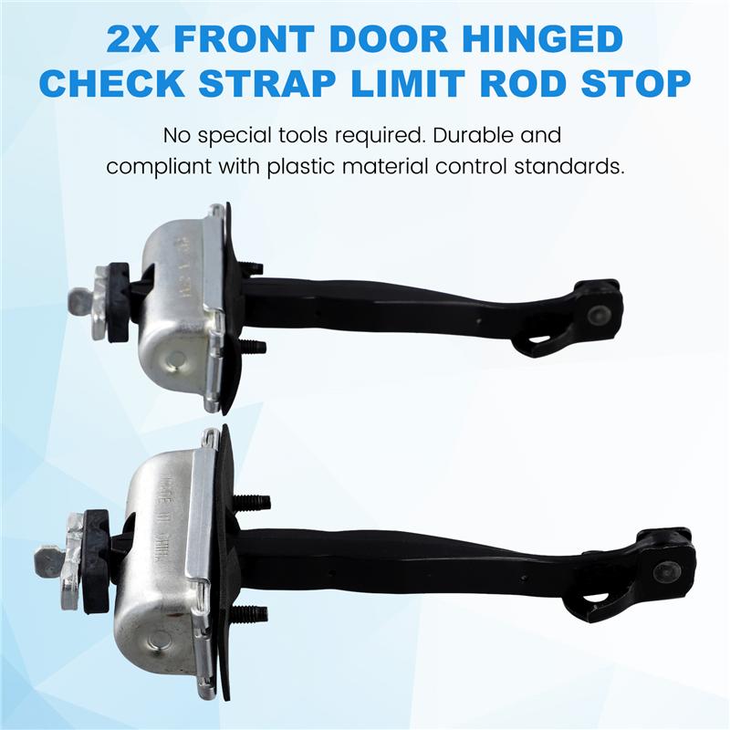 A03Z-2PCS Car Front Door Check Strap Limit Rod Stop EJ7Z-7823552-A For Lincoln MKC 2015- Door Limiter Hinged EJ7Z7823552A