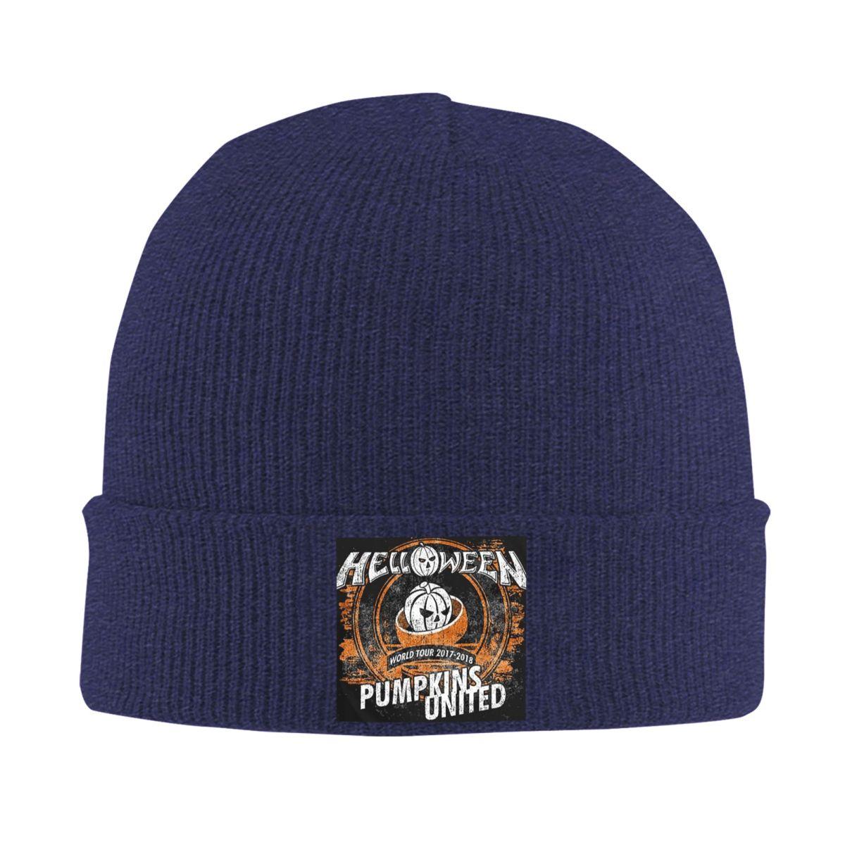 

Helloween Rock Band Warm Knitted Cap Fashion Bonnet Hat Autumn Winter Outdoor Beanies Hats for Unisex Adult One Size