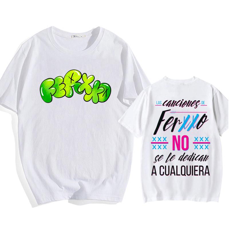 Ferxxoo T-shirts Rapper Print T Shirt Men Summer Short Sleeve Tees 100% Cotton Harajuku Tshirts Oversized Y2K Clothes Streetwear