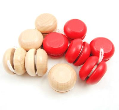 1Pcs Special Environmental Protection Children'S Yoyo Puzzle Yoyo Ball Baby Puzzle Toy Drum Shaped Original Wooden Yoyo Ball