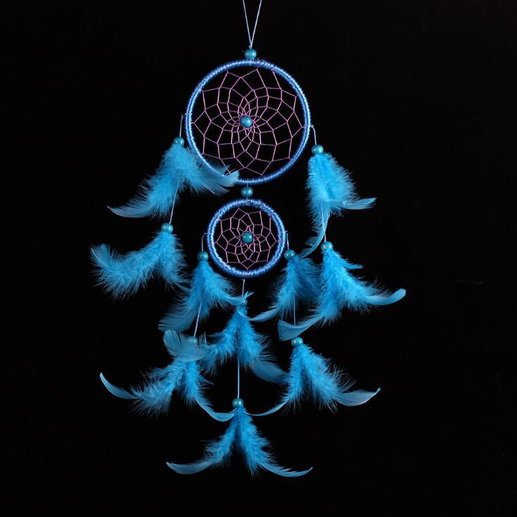 Nieuwe 1 Stuk 6 Kleuren Dromenvanger Windgongen Huis Hangen Handwerk Cadeau Dromenvanger Ornament Auto Hangen Slaapkamer Decoratie