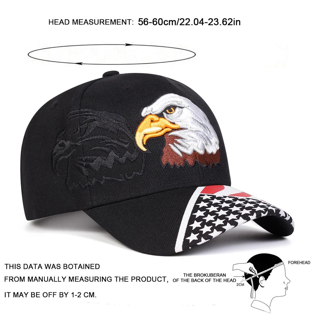 Baseball Stitching Embroidered Eagle Neutral Gender Women  Men For Caps Spring Autumn Outdoor Adjustable Casual Hats Sunscreen Hat Sports Cap