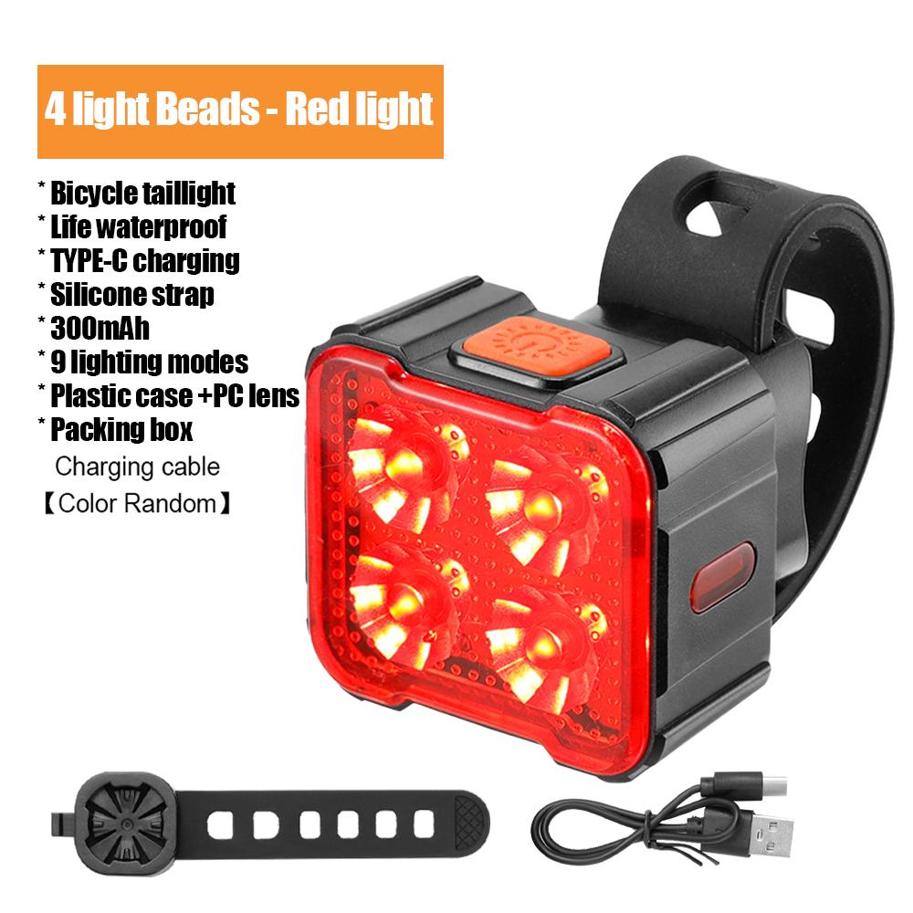 Bicycle Lights Rechargeable Bike Headlight Taillight Bicycle Front Rear Light Cycling Lantern MTB Bike Lamp for Night Riding