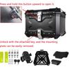 45L Universal Black Rear Luggage Case Waterproof Helmet Box Motorcycle Tail Storage Box Aluminum Alloy Motorbike Trunk Tail Box