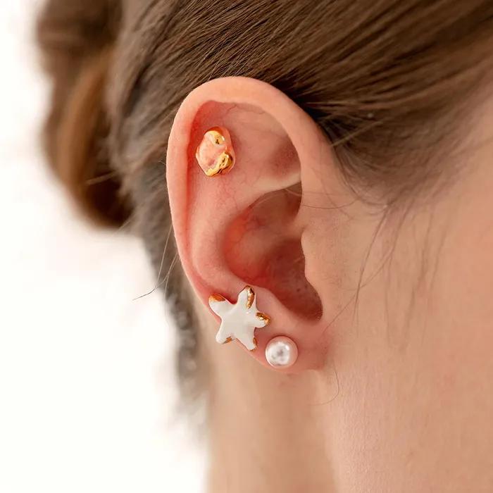 Daily Ceramic Piercing(Rhombus) 1PCS