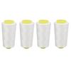 4Pcs Serger Thread White Premium Polyester Sturdy Durable Wear Resistant Widely Used White Thread