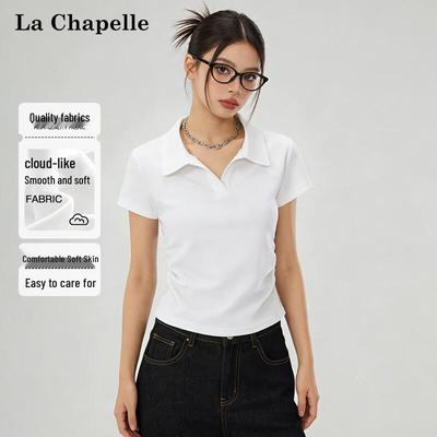 La Chapelle Women's Slim Fit Polo T-shirt