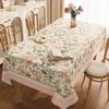 Rustic Tablecloth, Heat-Resistant, Wash-Free Dining Table Mat, Waterproof and Grease-Resistant Coffee Table Cloth, Light Luxury Table Cover