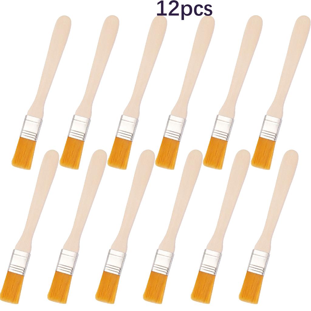 nylon brushes 6/12/18/32pcs short wooden handle art paint brushes watercolor brushes wall brushes art brushes cleaning tools