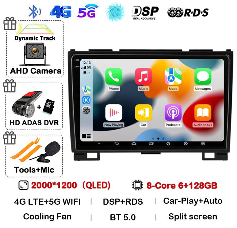 Android 14 Carplay Auto 360 Camera For Great Wall Haval Hover H5 H3 2011-2016 Car Radio Multimedia Player GPS Navigation Stereo