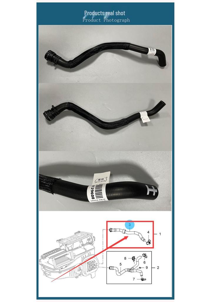 Chevrolet Equinox 1.5T Heater Inlet & Outlet Warm Air Hoses with Connectors