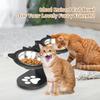 Elevated Cat Bowls 15° Tilted Raised Cat Food Bowls with Wooden Stand Anti Vomiting 3 Stainless Steel Bowls for Cats and Puppy