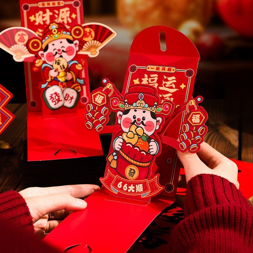 Traditional 2025 Snake Year Money Packet Folding Good Luck Red Packet  Lunar New Year Gifts