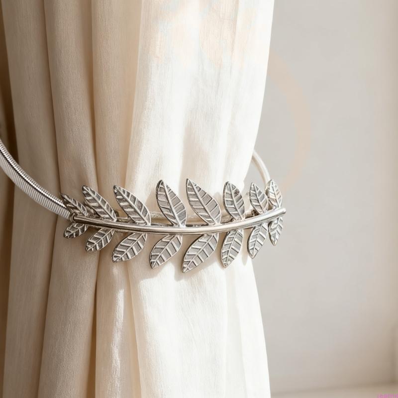 Decorative Curtain Tiebacks with High Stretchy Wire Rope,Creative Curtain Rope Buckles for Home,Office,Window Decoration