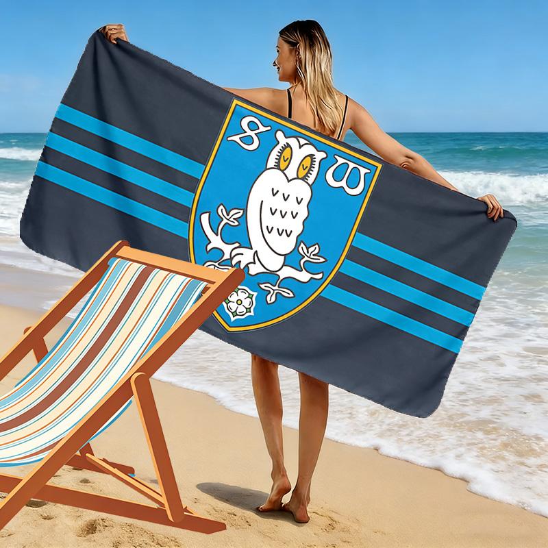 Asciugamano da Spiaggia con Stampa Sheffield Wednesday F.C, Asciugamano Grande Morbido ad Asciugatura Rapida per Spiaggia Campeggio Nuoto