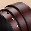 Men Alloy Pin Buckle Belt Men's Belt Vintage Needle Buckle Men's Leather Belt High Quality Black Brown 3.8cm Width