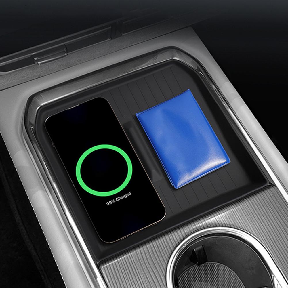 For MAZDA EZ-6 6e 2025 Central Control Armrest Box Silicone Box Charging Car Storage Accessories Modification Wireless Pad Y1N9