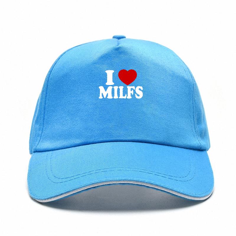 Ich liebe MILFS Ich liebe heiße Mütter Aufdruck Baseballkappe Lässig Unisex Damenhut verstellbar Sommer Truckerhüte Gorras