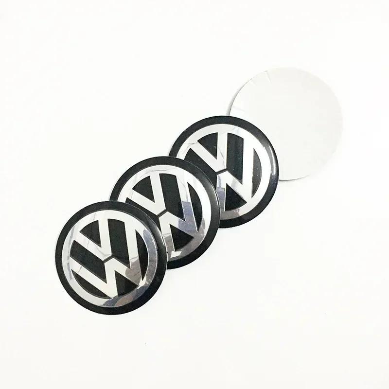 2026 For VW 4PCS 65mm Car Wheel Center Decal Hub Sticker for VOLKSWAGEN VW Golf 5 6 7 GTI Polo Passat Rline Tiguan CC Bettle Bora Touran MK8 EL1