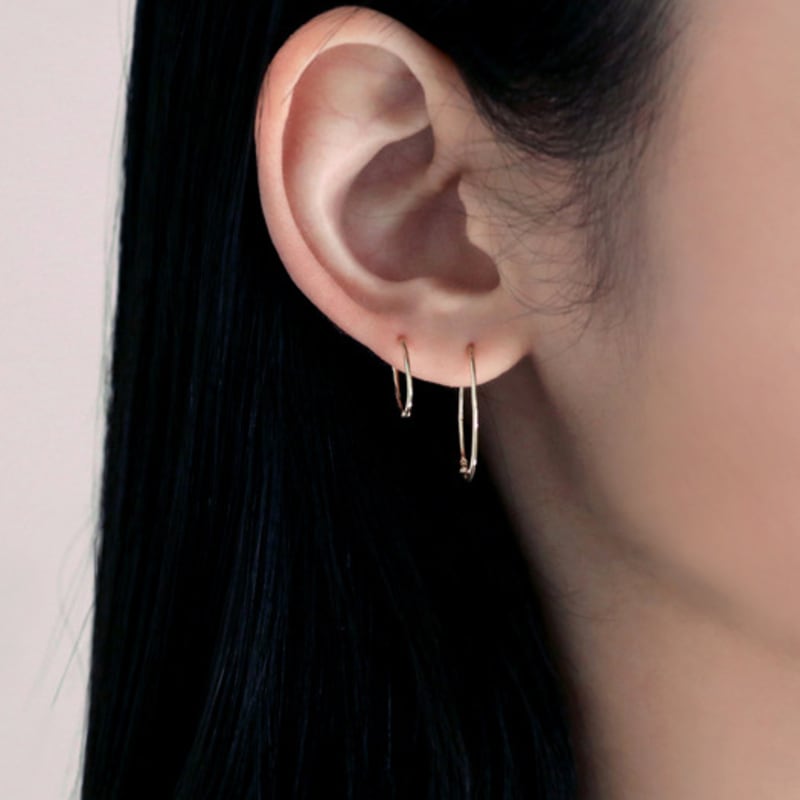 

Less is more 14K gold oval earring (s) 14K rose gold