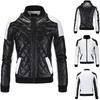 2016 Autumn/Winter Men's European Stand-up Collar Motorcycle Leather Jacket Plus Size Fashion.