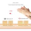 2022 Tabletop Temperature Time Display Electronic Wooden LED Digital Pixel Wireless Alarm Table Clock with Sound Control